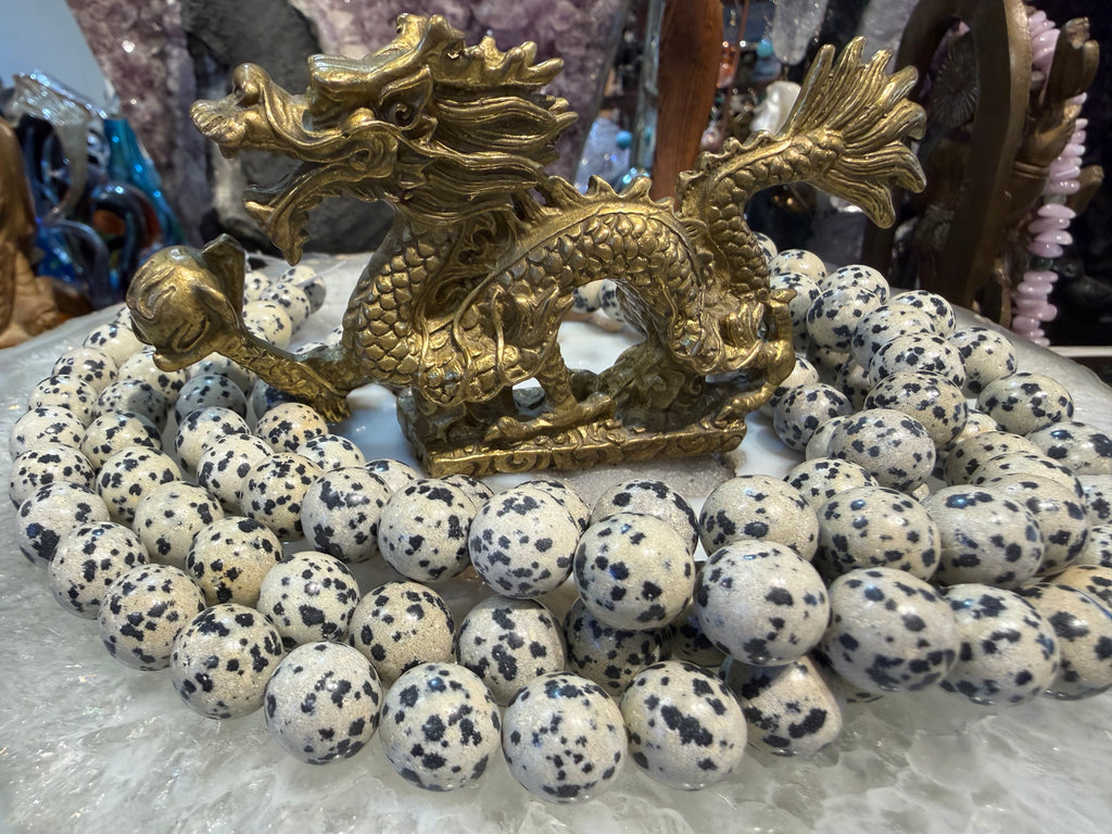 Dalmation jasper 12mm gemstone