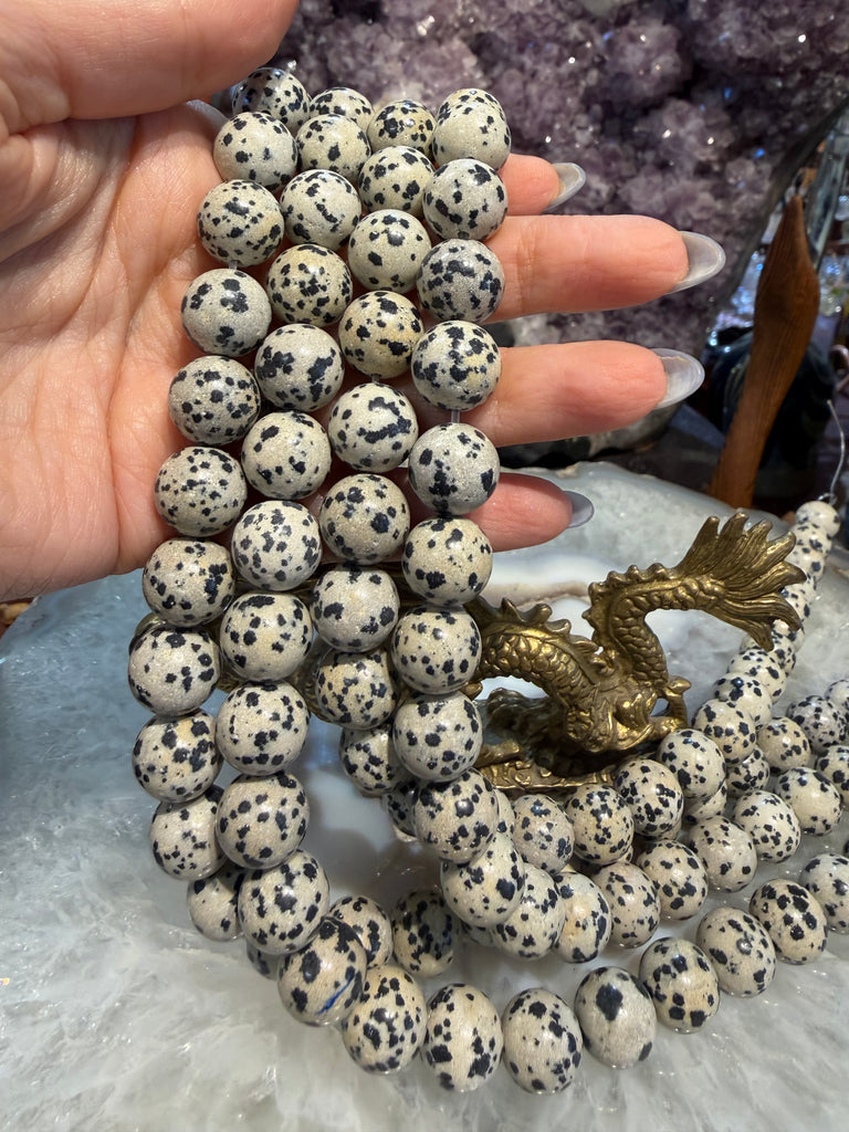Dalmation jasper 12mm gemstone