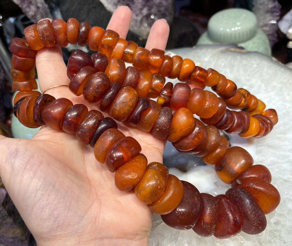 Huge superb Antique Natural Tibetan amber necklace