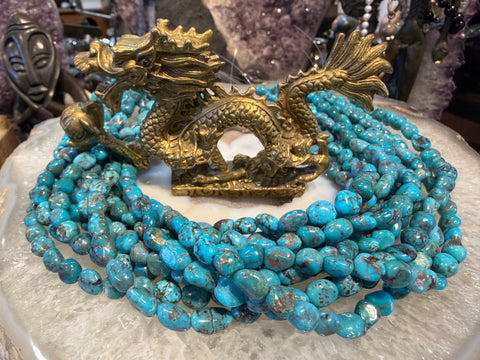 Turquoise natural 8-10mm nugget gemstone beads