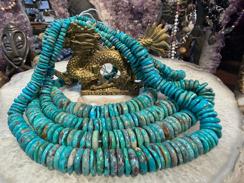 Large turquoise graduated 5-15mm gemstone beads