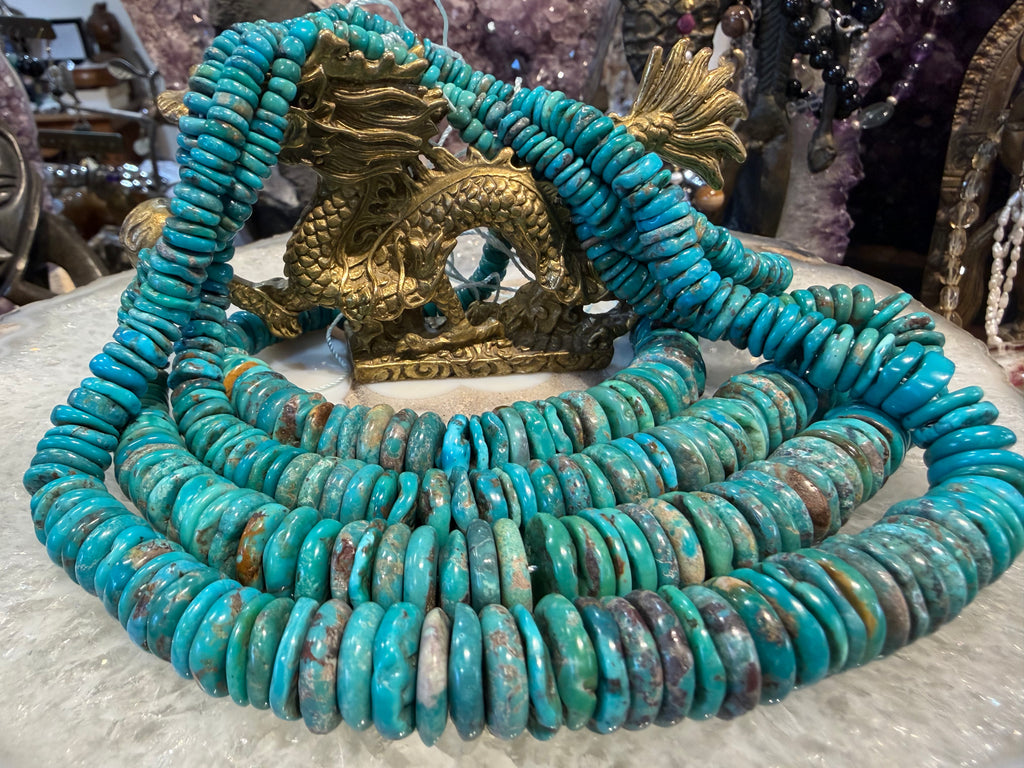 Large turquoise graduated 5-15mm gemstone beads