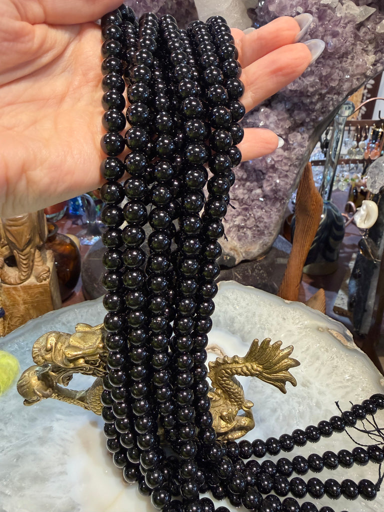 Black tourmaline 8mm gemstone