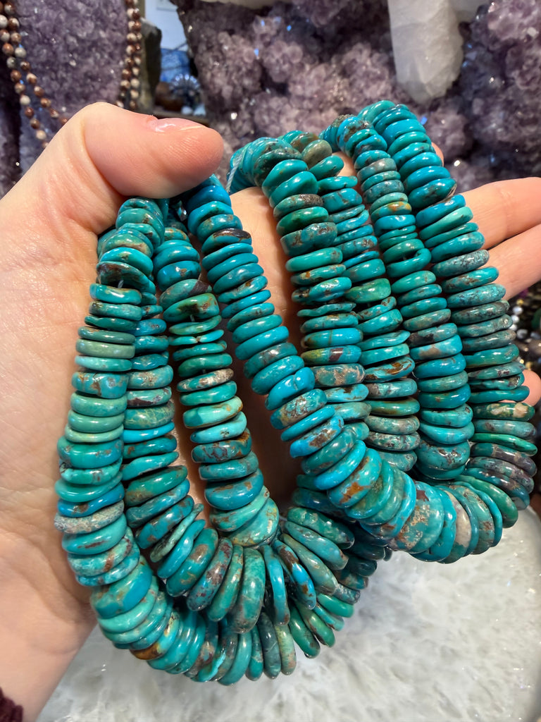 Large turquoise graduated 5-15mm gemstone beads
