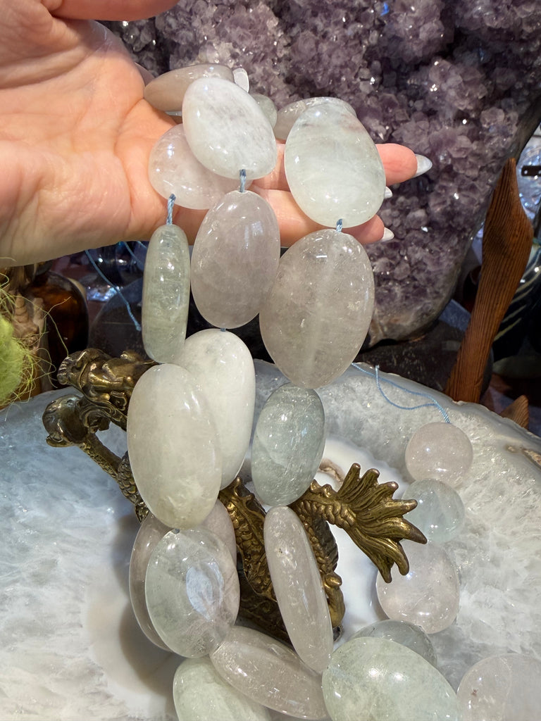 Huge beryl tumble 32-37mm gemstone