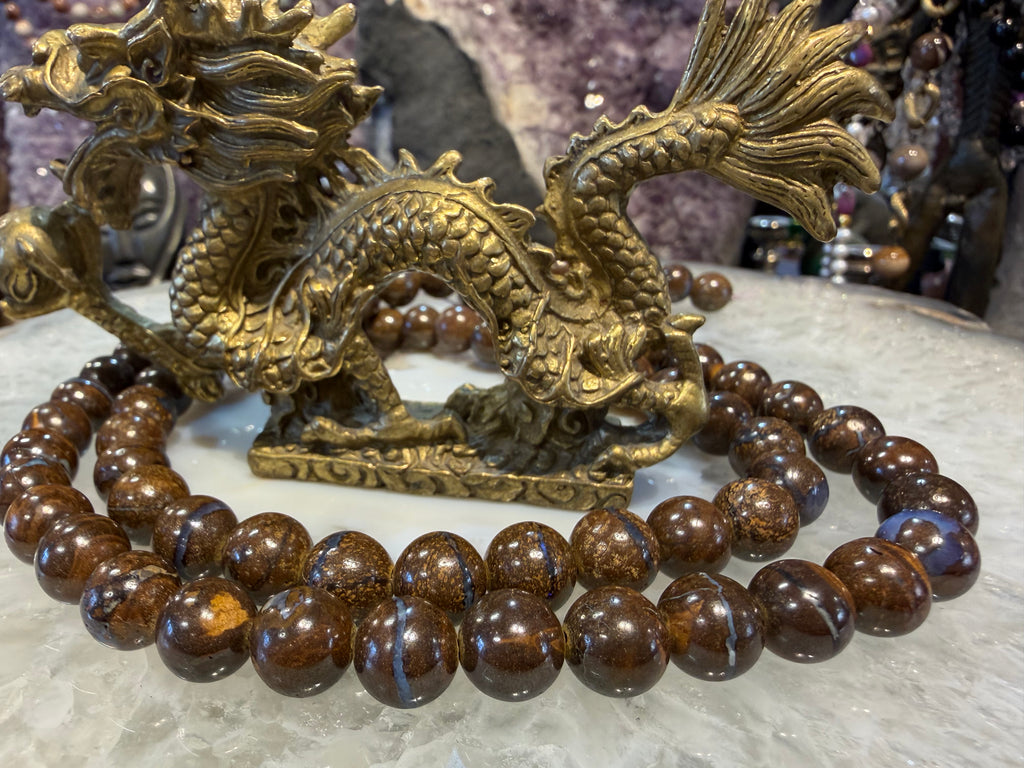 Superb Boulder opal 10mm gemstone Beads