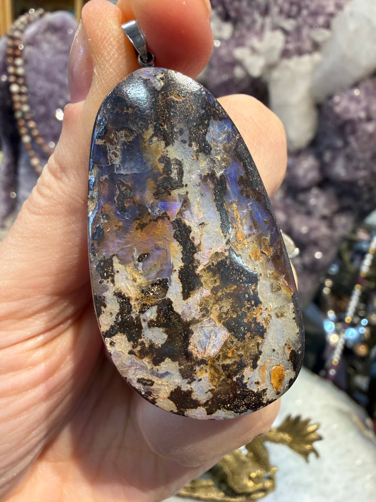 Boulder opal  49x26mm pendant