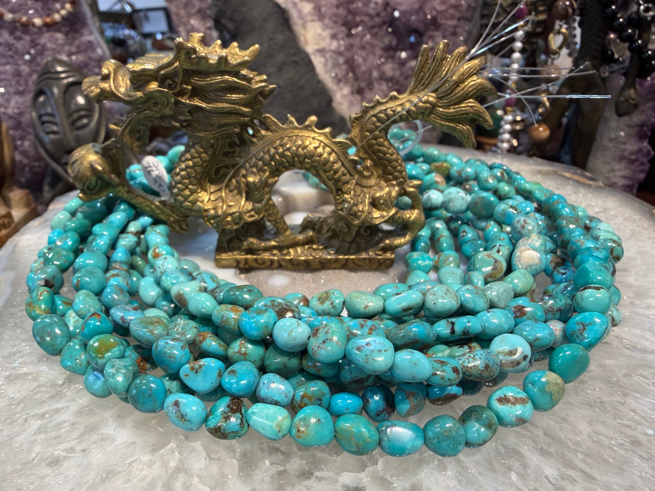 Turquoise nugget 8-10mm gemstone beads