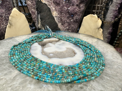 Natural Turquoise Heishi Spacer Gemstone Beads