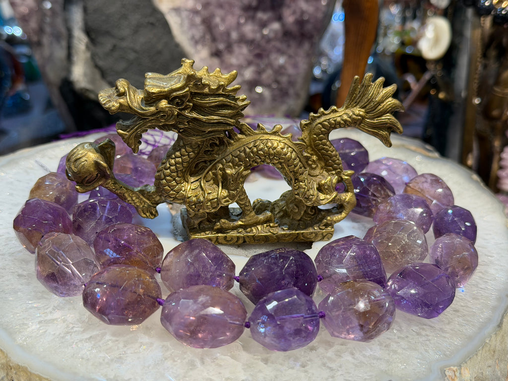 Fabulous Huge Ametrine 25mm faceted gem cut