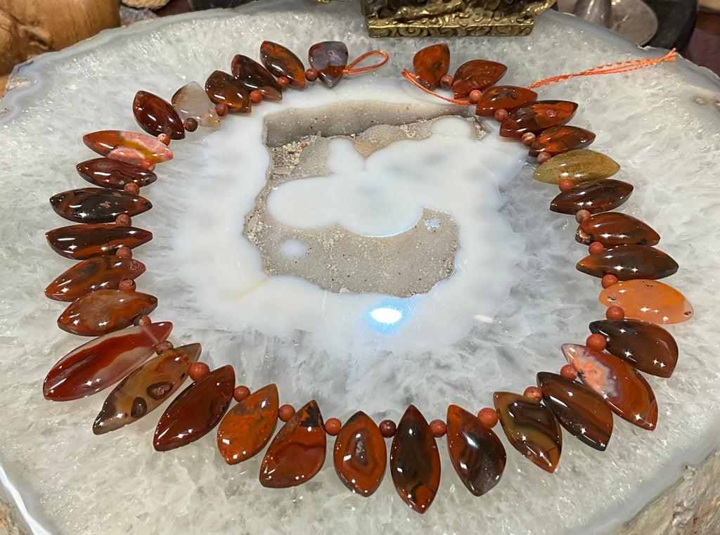 Superb Red condor agate top drilled gemstone pendant beads