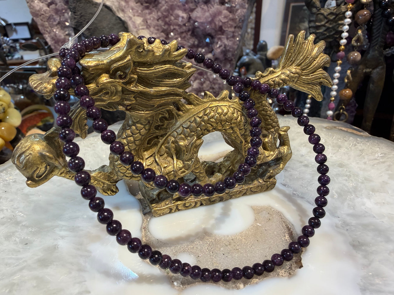 Superb Sugilite deep 4mm gemstone beads