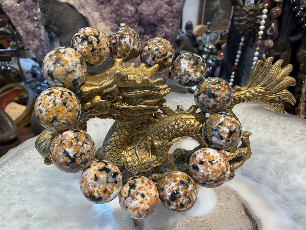 Amazing Ocean jasper 16mm Round gemstone bracelet #2