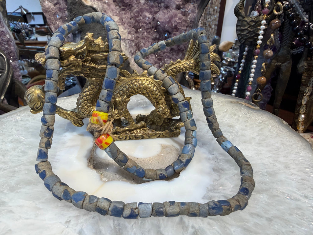 Superb Antique Blue African trade beads