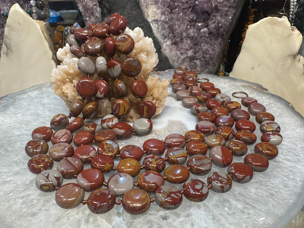 Noreena jasper 13mm coin gemstones beads