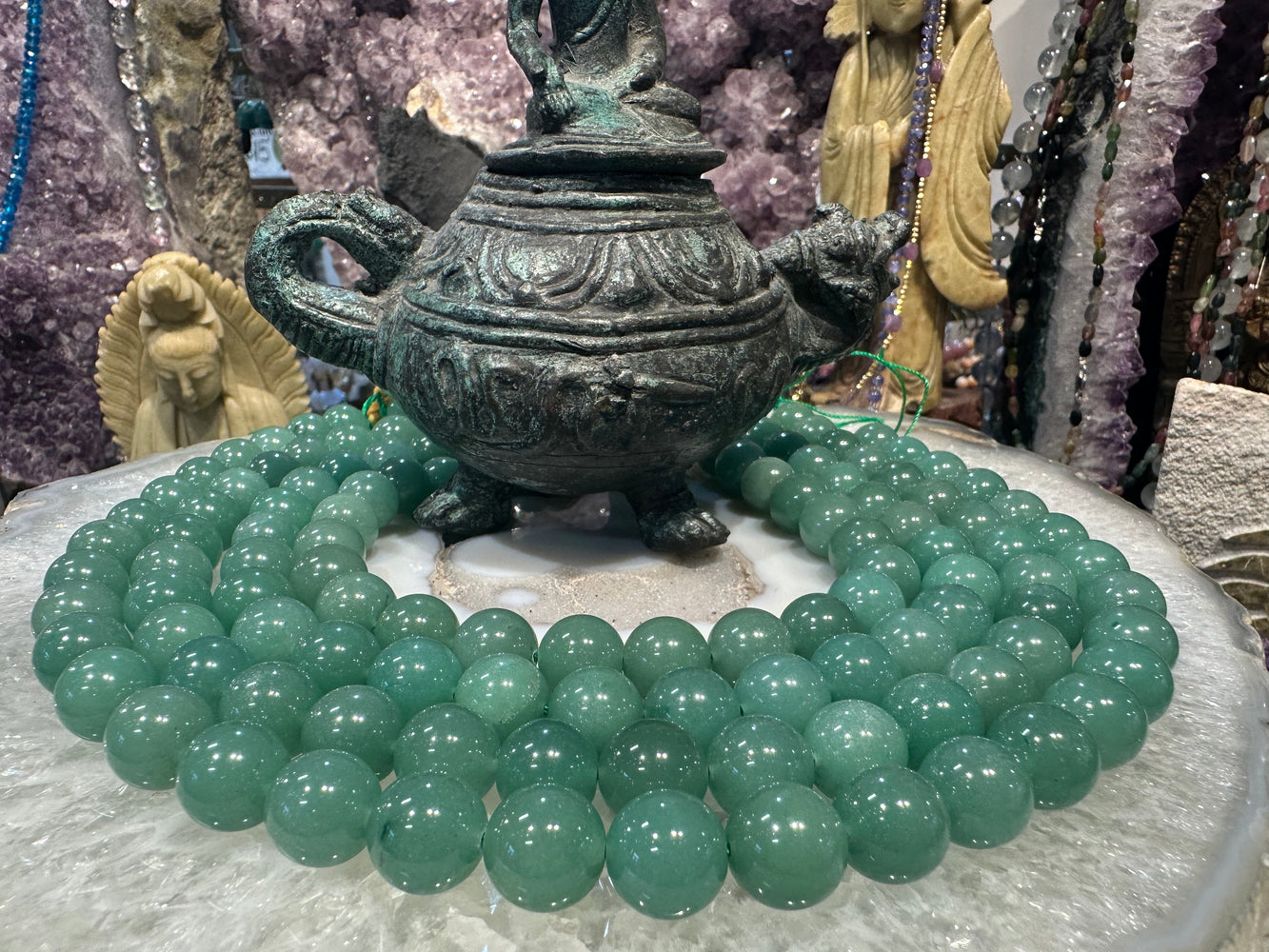 Aventurine 12mm round gemstones