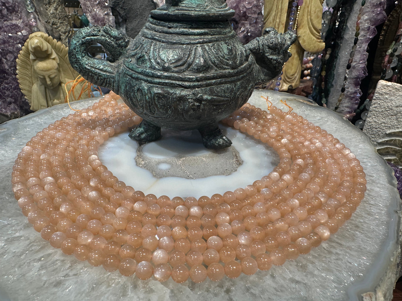 Peach moonstone 6mm gemstone