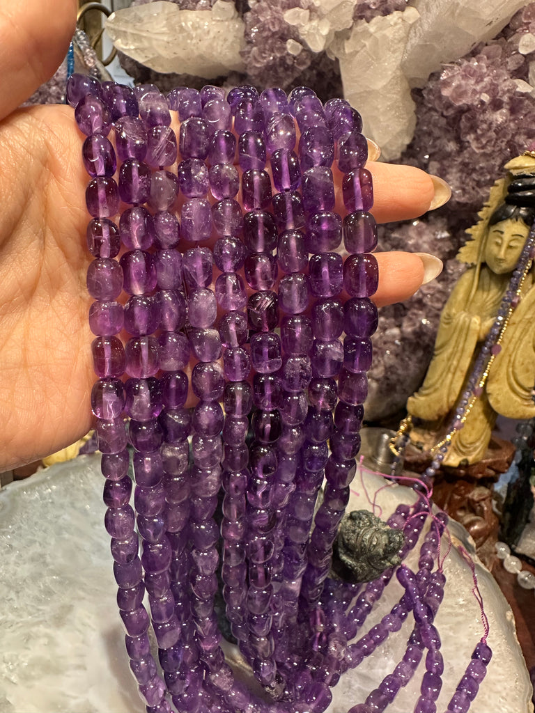 Amethyst deep grape 8-10mm gemstone