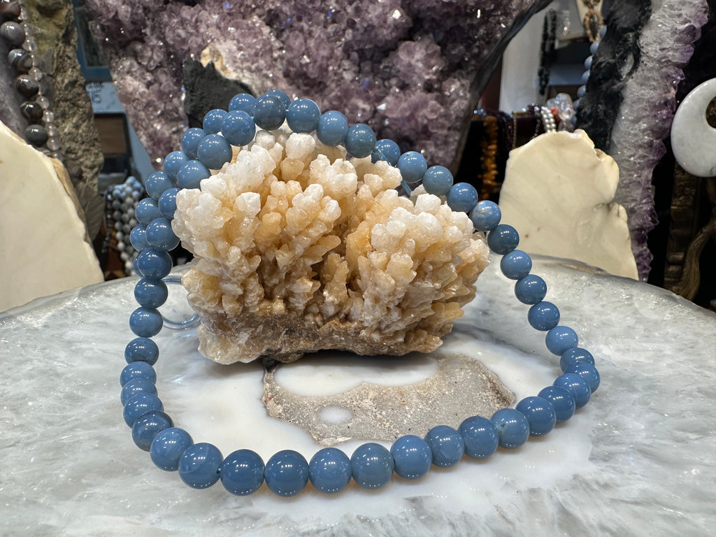 Rare owyhee blue opal 8mm gemstone beads