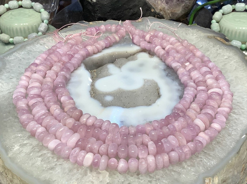 Natural Chunky Pink Chatoyant Kunzite Nugget Gemstone Beads