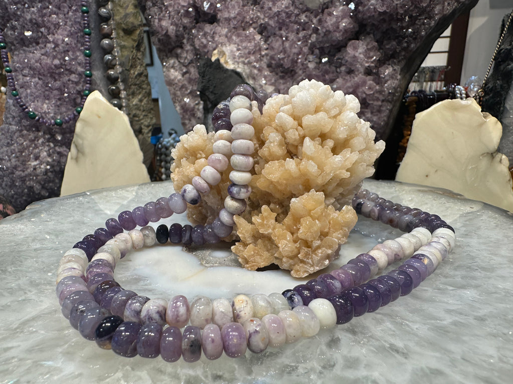 Beautiful Tiffany opal 8mm smooth rondelle gemstone beads