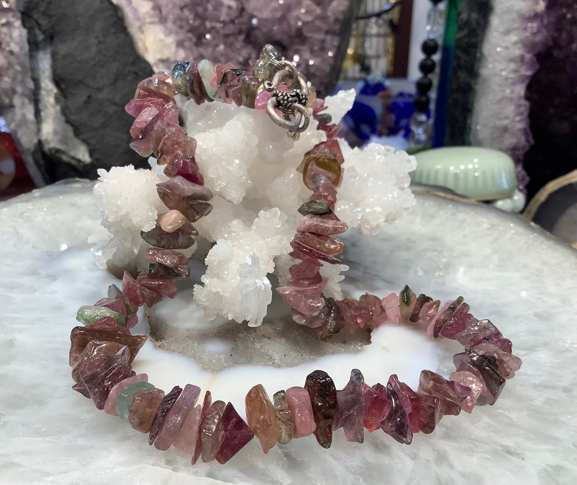 Beautiful Natural Pink Tourmaline Gemstone Necklace