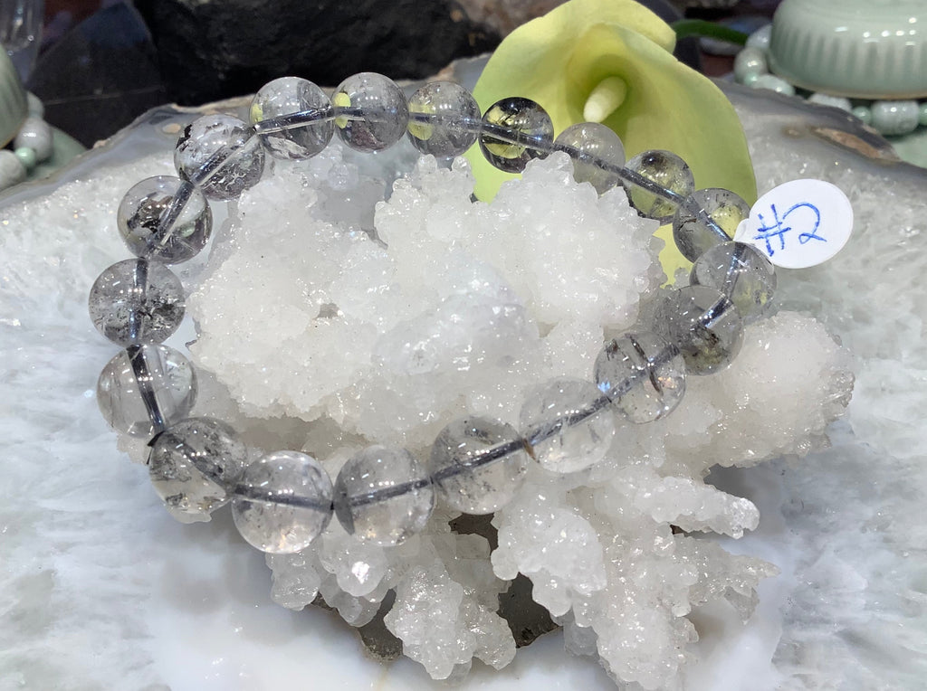 Natural Herkimer Quartz Diamond 12mm gemstone bracelet #2