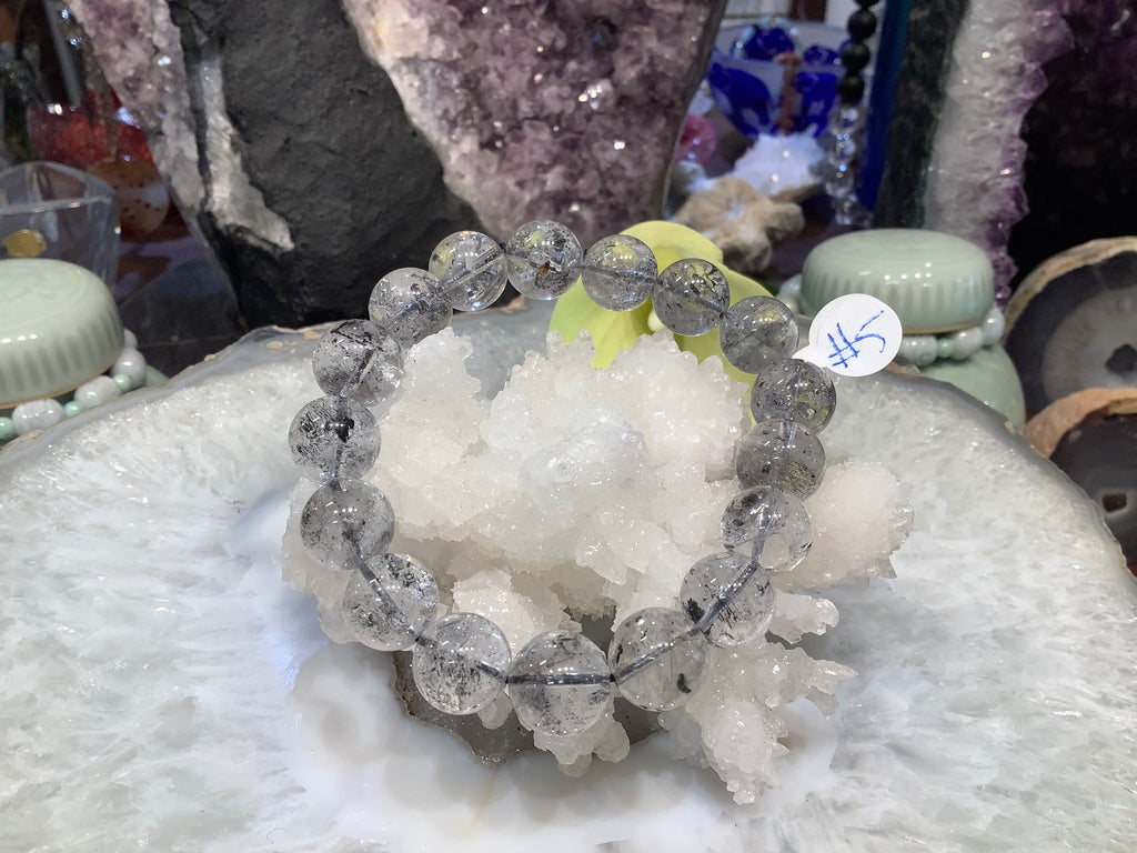 Natural Herkimer Quartz Diamond 12mm gemstone bracelet #5