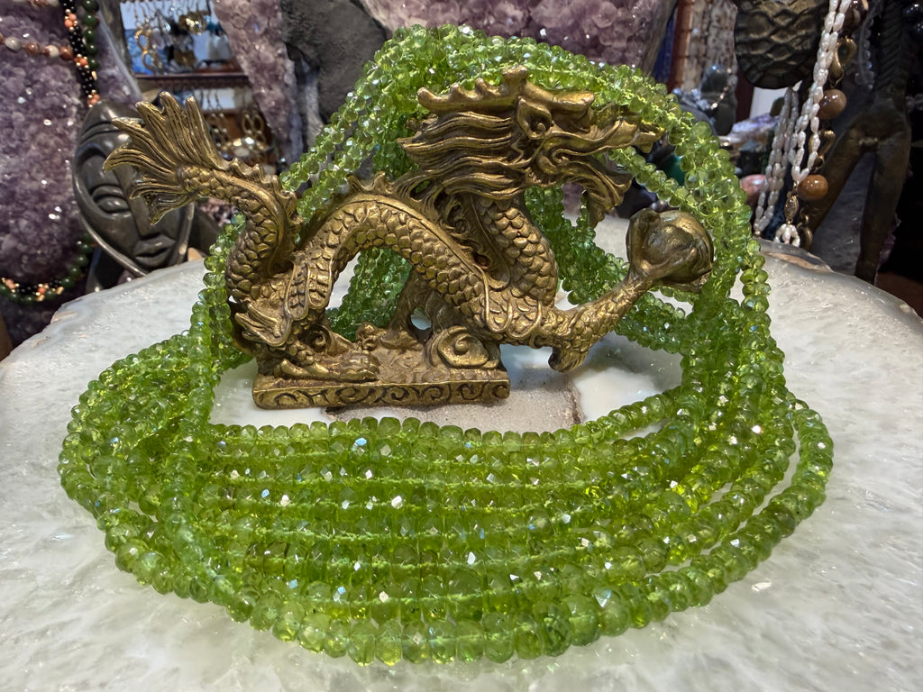 4-7mm Peridot beautiful faceted rondelle gemstones