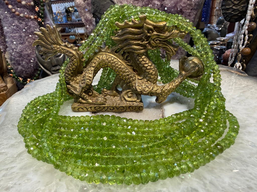 4-7mm Peridot beautiful faceted rondelle gemstones
