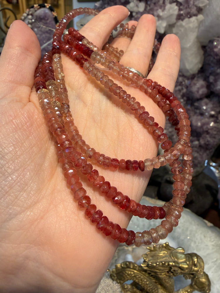 5mm Andesine Labradorite Faceted Gemstone Rondelle Beads