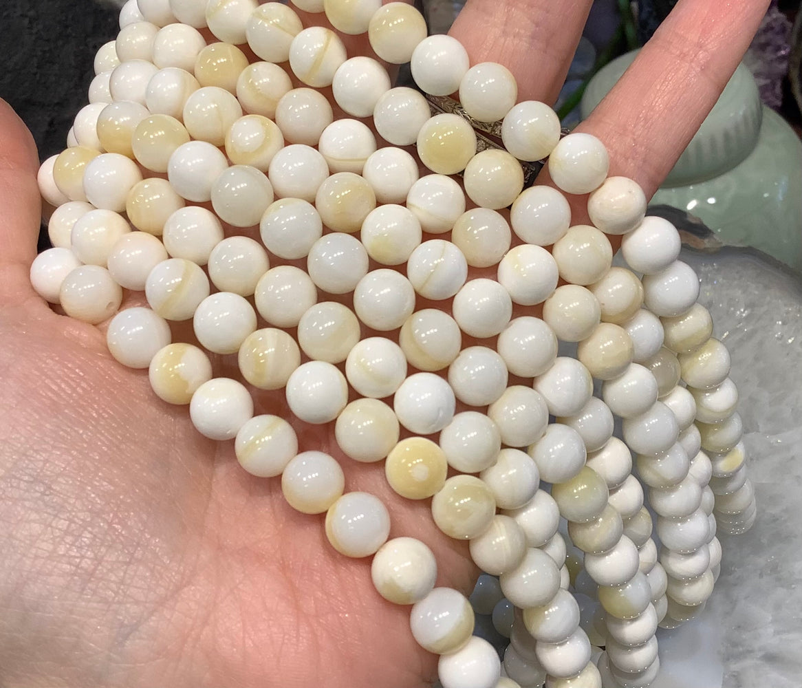 Natural Mother of pearl 8mm round gemstone round beads