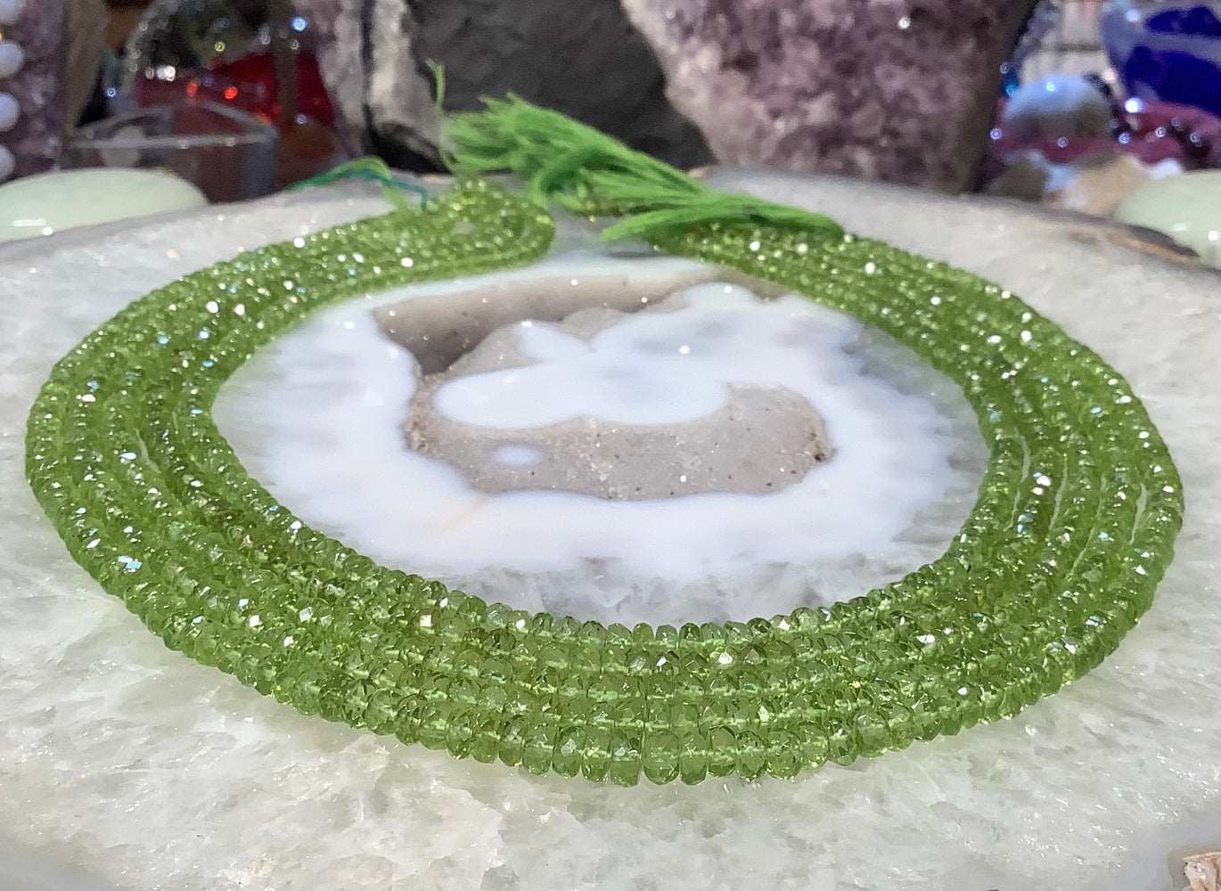 Peridot beautiful 5mm faceted rondelle gemstones