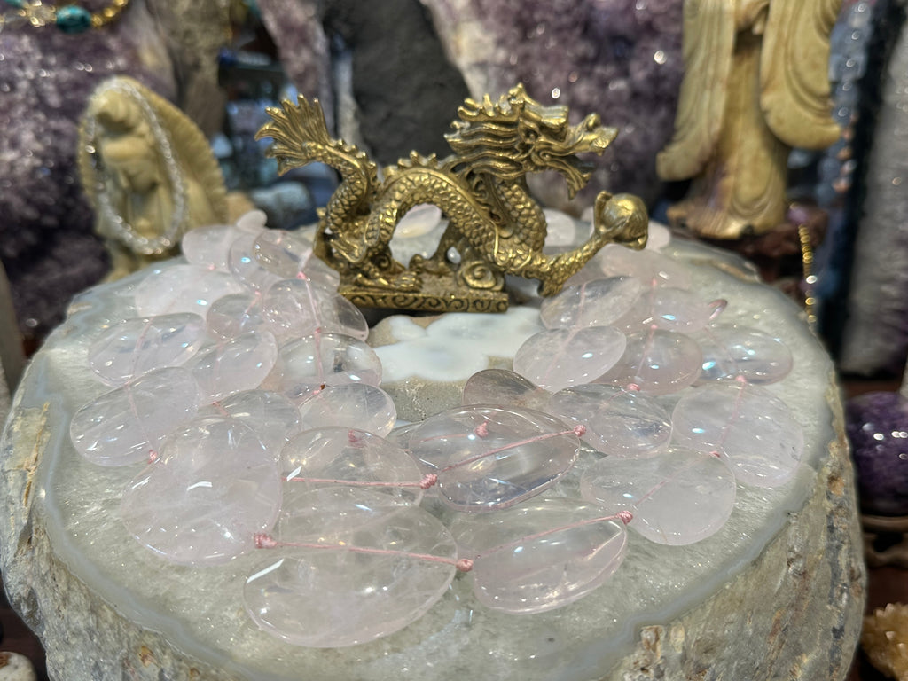 Madagascar large rose quartz hearts