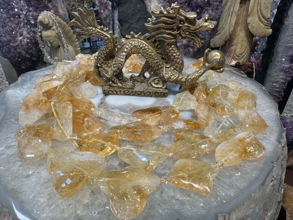 Citrine faceted gem 30-32mm cloud gemstones