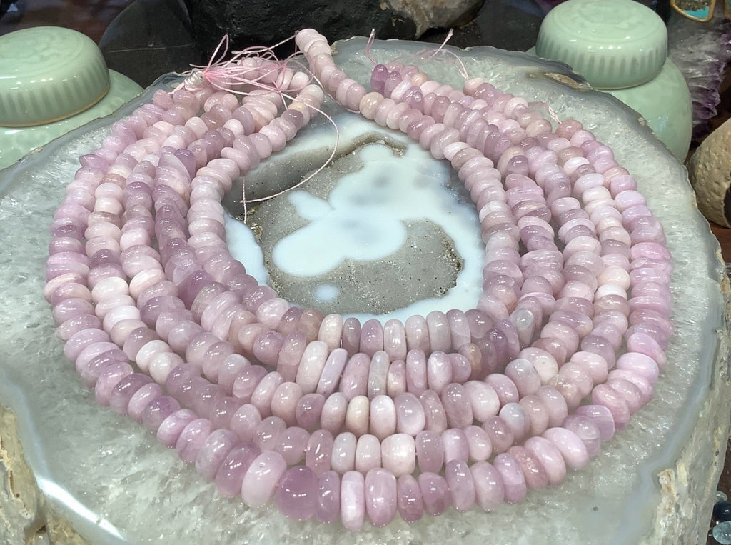 Natural Chunky Pink Chatoyant Kunzite Nugget Gemstone Beads