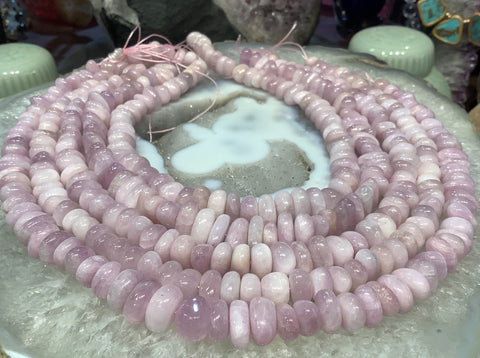Natural Chunky Pink Chatoyant Kunzite Nugget Gemstone Beads
