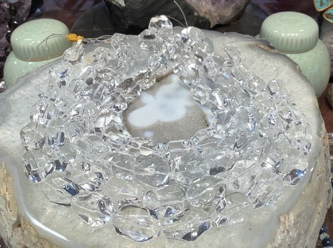 Rock Crystal Faceted Nugget Gemstone Beads