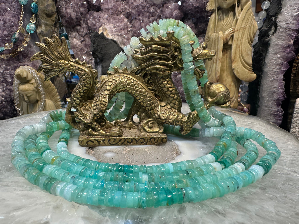 Peruvian opal heishi 7mm gemstone