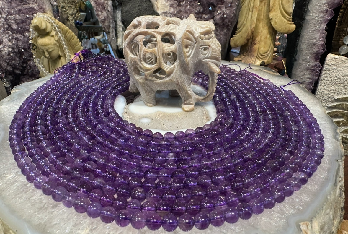 Amethyst grape 6mm gemstone