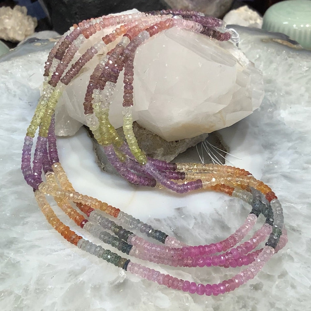 Beautiful Multicolour Faceted Sapphire Faceted Gemstone Beads