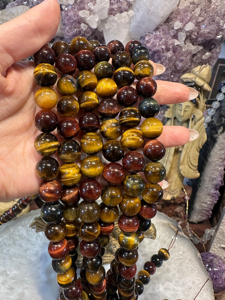 Multicolour tiger eye 12mm gemstone
