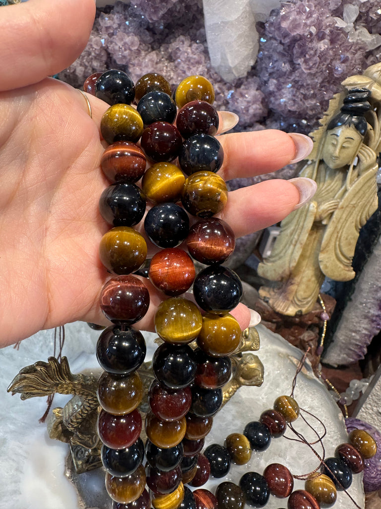 Multicolour tiger eye 14mm gemstone