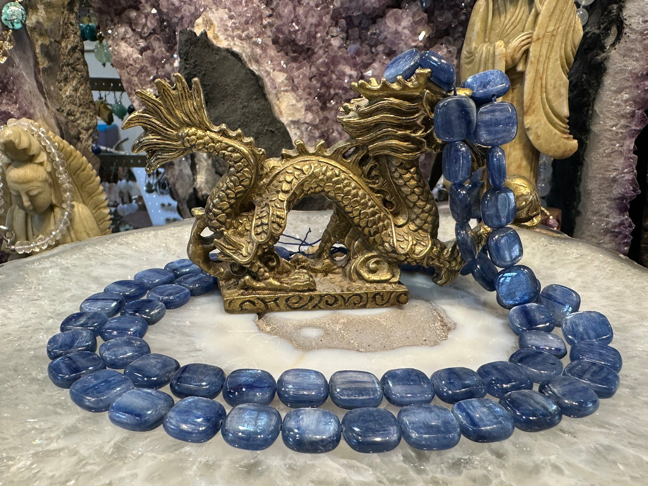 Kyanite deep square 12mm gemstone