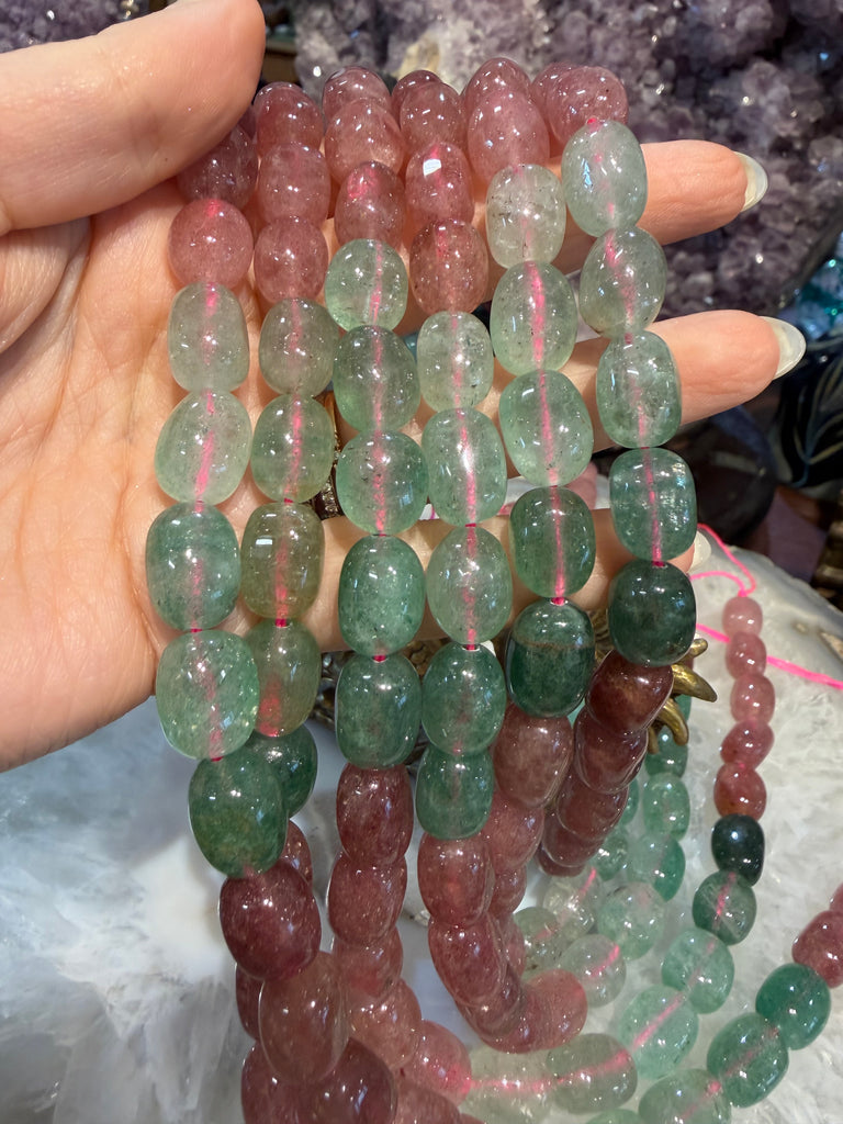 Strawberry quartz mix 13mm gemstones