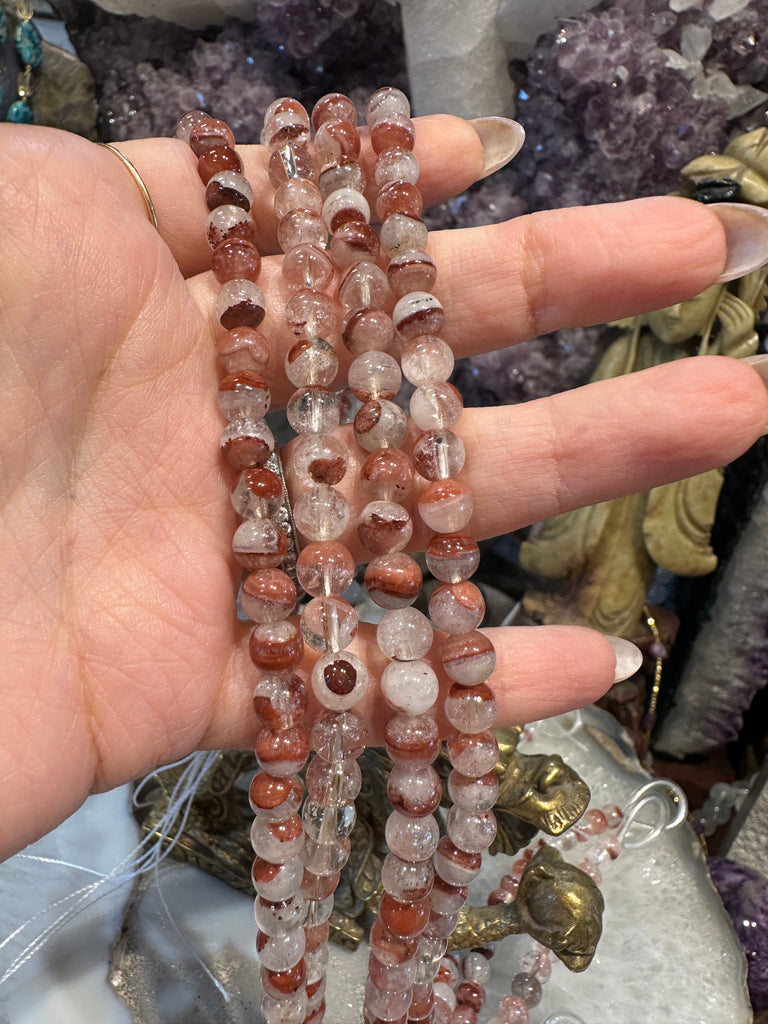 Red hematoid quartz 6mm gemstone