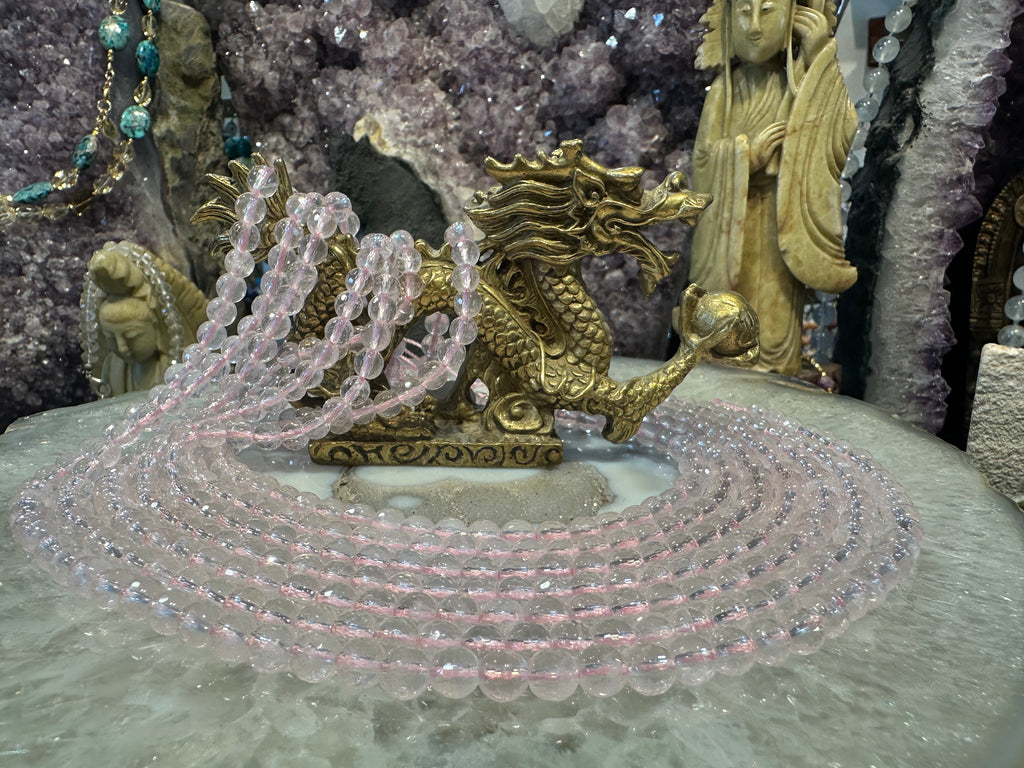 Rose quartz 6mm gem faceted Madagascar gemstone