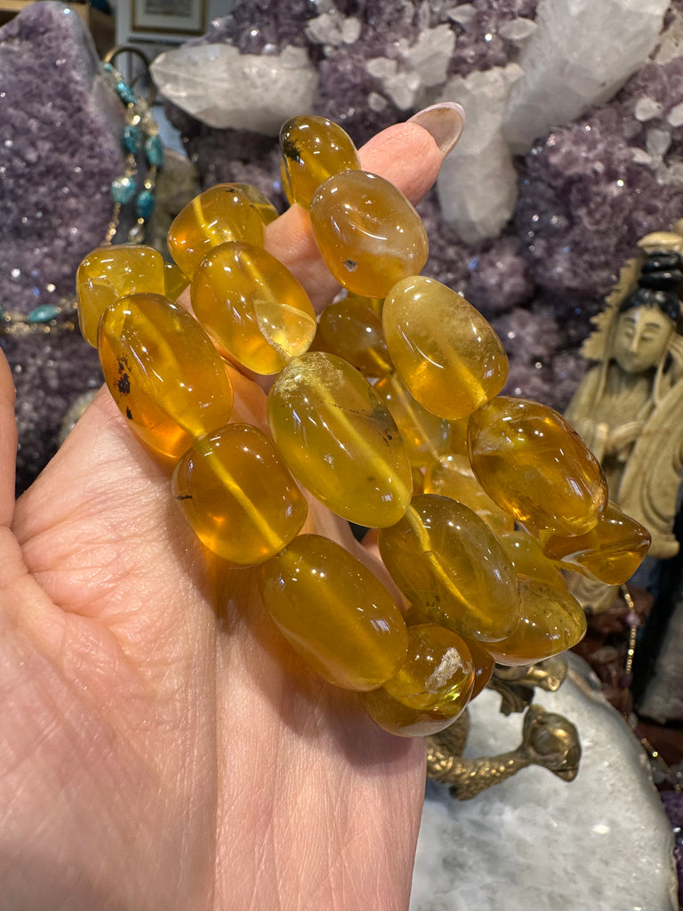 Yellow opal 18-20mm tumble bracelet