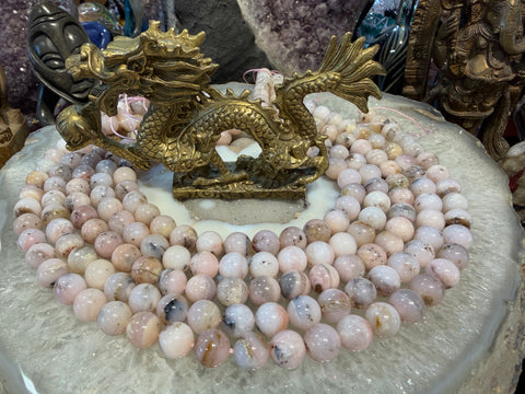 Pink Peruvian opal 10mm gemstones
