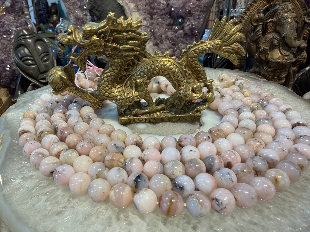Pink Peruvian opal 10mm gemstones